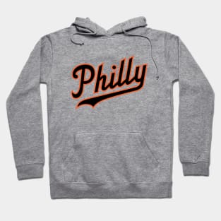 Philly Script - White/Black Hoodie